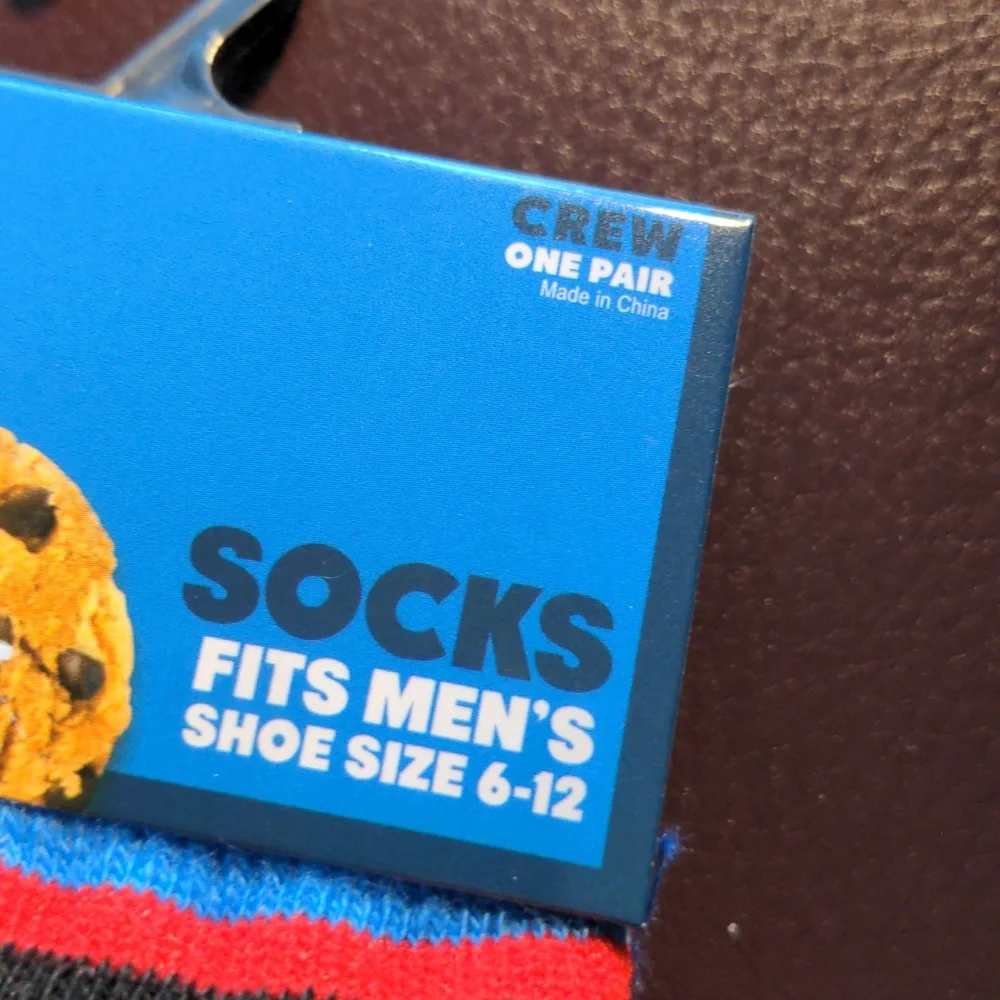 Chips Ahoy! Cookie Socks Black Blue Unisex